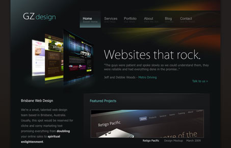 web homepage design
